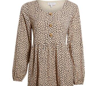 Hayden Dress- Long Sleeve Tiered Mini Dress NWT